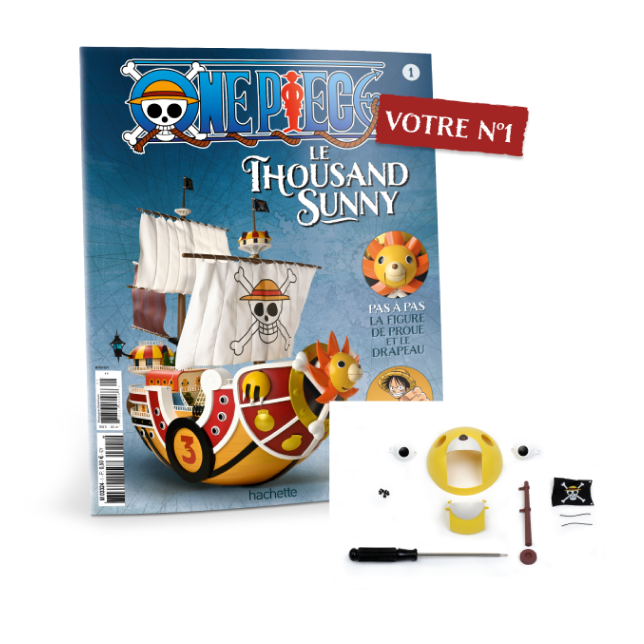 Le N°1 : Le fascicule + les premières pièces de la figure de proue et le drapeau